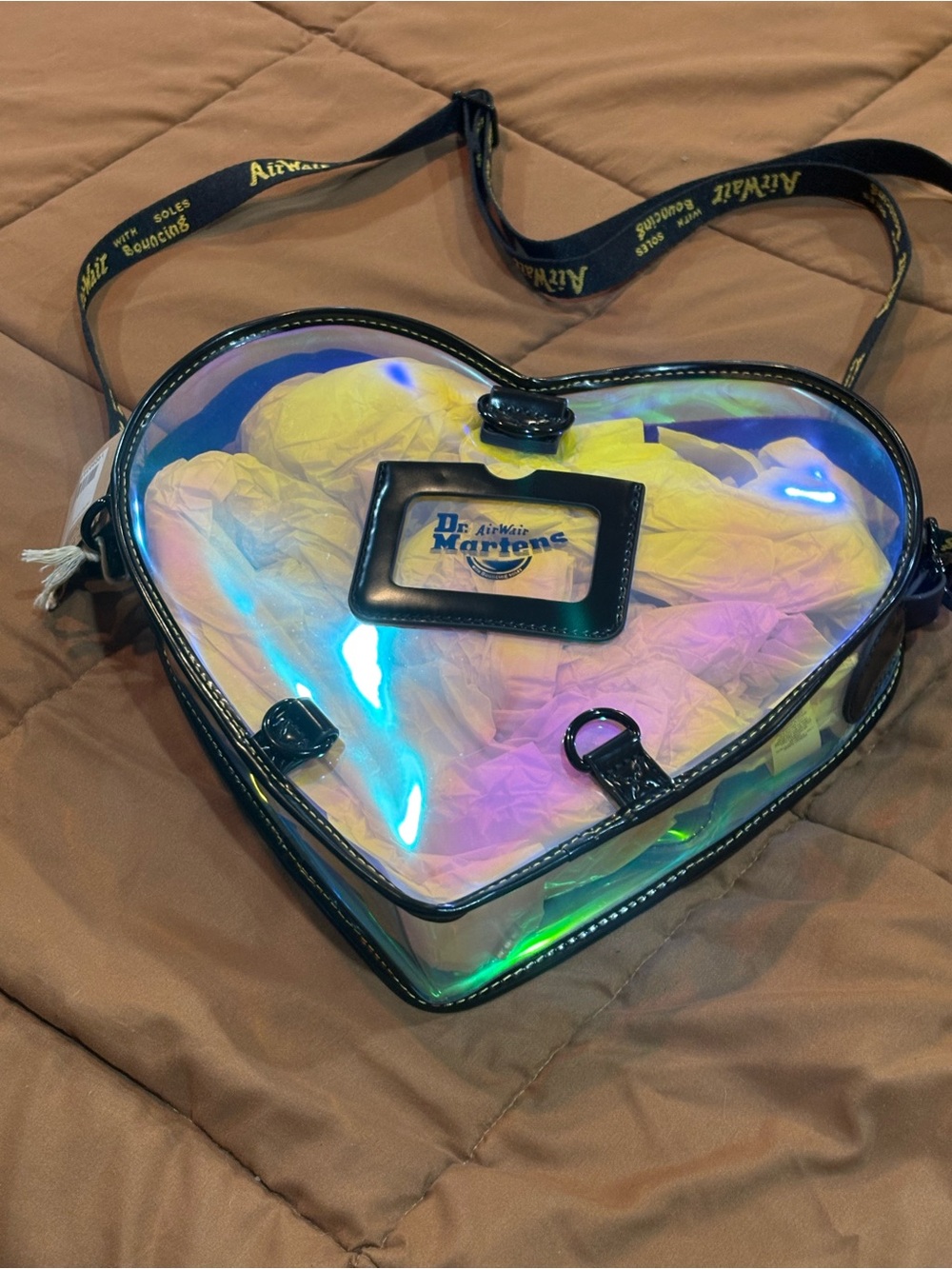 Dr. Martens Iridescent Heart Crossbody with Black Trim